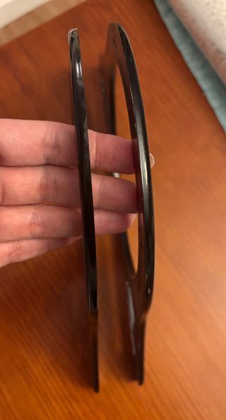 Asas redondas marrón chocolate para bolso