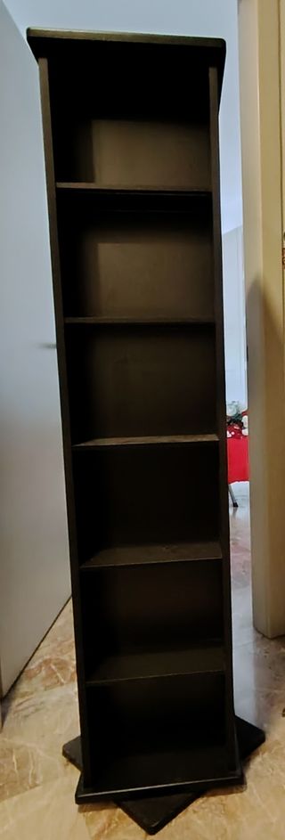 Mobiletto porta CD nero in legno