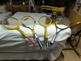 Raquetas de Tenis, Madera y Fibra