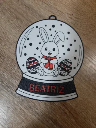 Bola Navidad conejo Personalizable