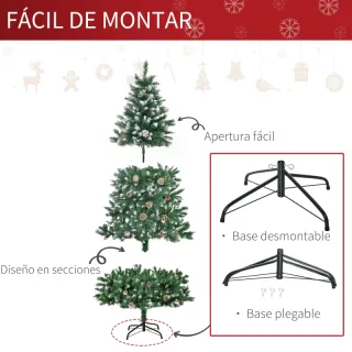 Árbol de Navidad con piñas