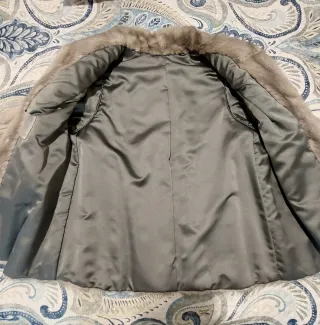 Chaquetón gris de pelo