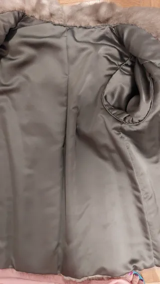 Chaquetón gris de pelo