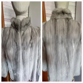 Chaquetón gris de pelo