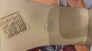 Tacones plateados sandalias tiras