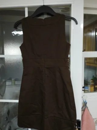 Vestido marrón con lentejuelas de Blanco