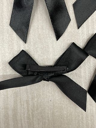 Mollette per capelli con fiocco nero