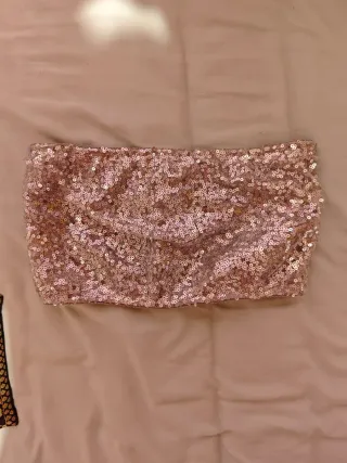 Top fiesta lentejuelas plateado