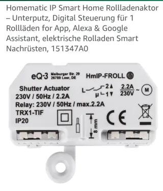 Attuatore per tapparelle Homematic IP