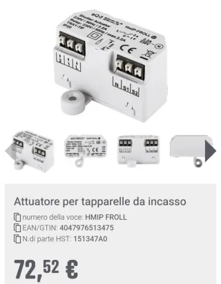 Attuatore per tapparelle Homematic IP