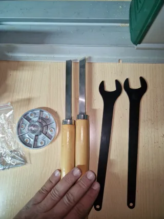 Torno de madera Parkside con accesorios