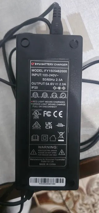 Cargador Batería Bici Eléctrica