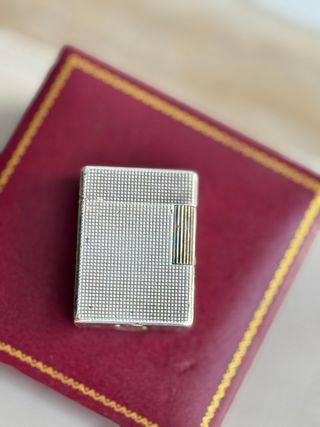Encendedor S.T. Dupont Ligne 1 1980s chapado plata