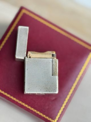 Encendedor S.T. Dupont Ligne 1 1980s chapado plata