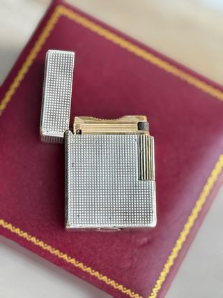 Encendedor S.T. Dupont Ligne 1 1980s chapado plata