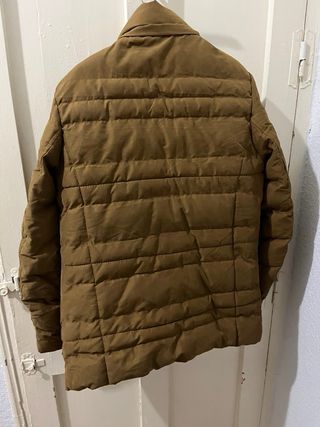 Abrigo acolchado marrón hombre con pelo por dentro