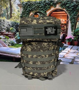 Mochila Táctica 50L Viaje Gym Beige/Verde