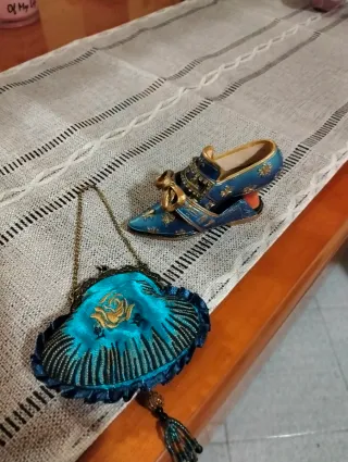 Set 3 pezzi scarpina e borsina da collezione
