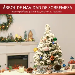 Mini árbol Navidad nevado