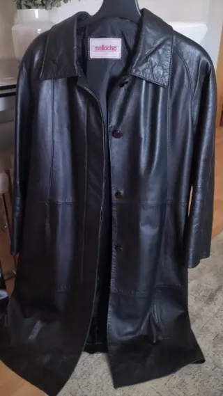 Abrigo Piel Ovino Negro.