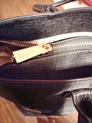 Borsa tote Blugirl nera con fiori