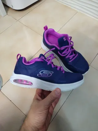 Tenis Skechers Azul/Rosa Talla 36
