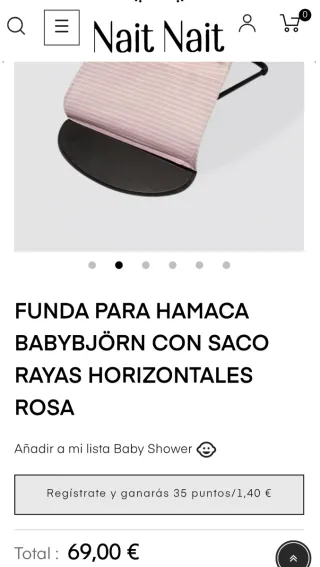 Funda Hamaca Babybjörn Nait Nait + juguete
