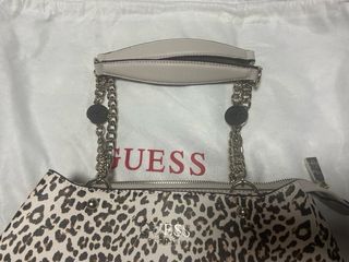 Bolso Guess Animal Print Beige/Negro
