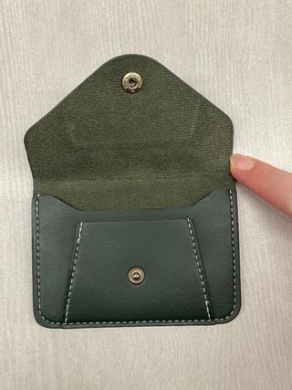 Portacarte similpelle verde