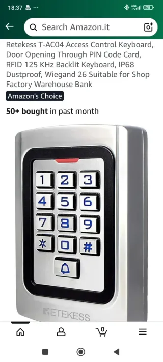Retekess T-AC04 Tastiera Controllo Accessi