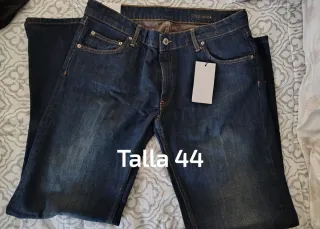 Pantalón Zara Talla 44 Azul Nuevo