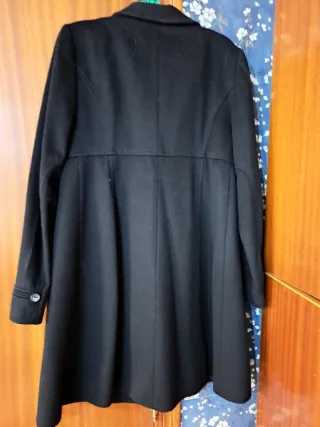 Abrigo cruzado Zara Woman negro talla S