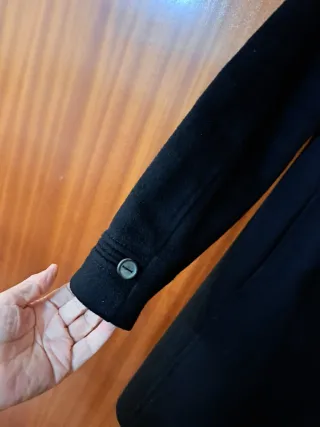 Abrigo cruzado Zara Woman negro talla S