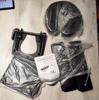 Lettino massaggio 2 zone - nero