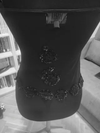 Top fiesta pedrería negro