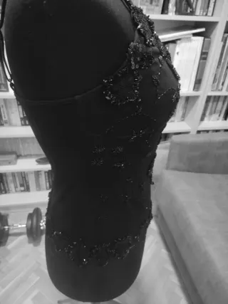 Top fiesta pedrería negro