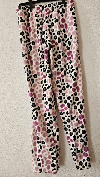 Pijama pantalón peluche mujer corazones