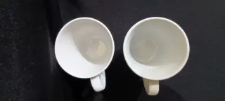 Coppia tazze porcellana con stampa