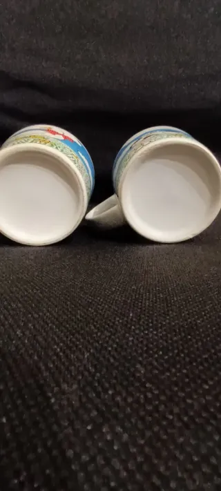 Coppia tazze porcellana con stampa