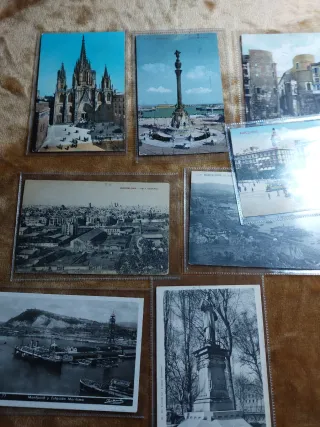 Lote 8 Postales Antiguas Barcelona