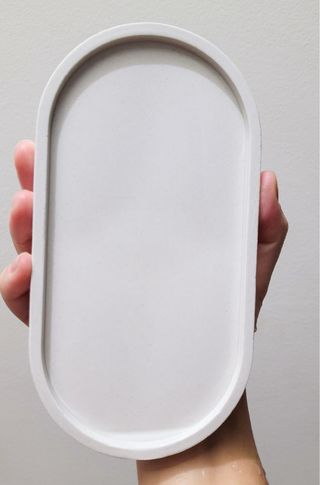 Vassoio in cera di soia bianco