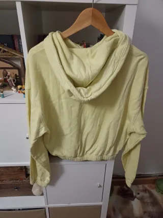 Sudadera corta amarilla Talla S