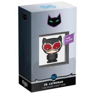 Moneda Plata 1 Oz Catwoman Chibi DC Proof 2021