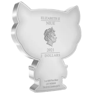 Moneda Plata 1 Oz Catwoman Chibi DC Proof 2021