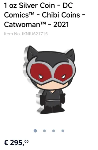 Moneda Plata 1 Oz Catwoman Chibi DC Proof 2021