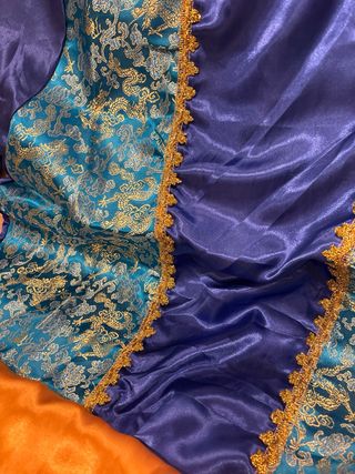 Disfraz paje adulto azul y dorado talla M