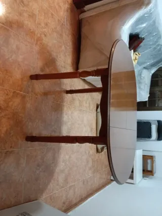 Mesa redonda madera 80 cm,extensible a 110 cm