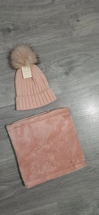 Pack Invierno Gorro y Bufanda Rosa