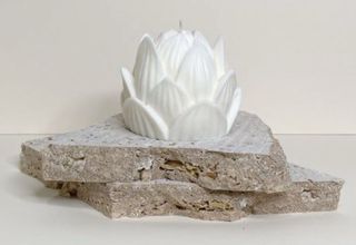 Candela Loto Cera Soia Pietra