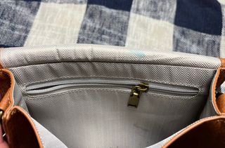 Bolso Harris Tweed Cuadros Marrón Verde